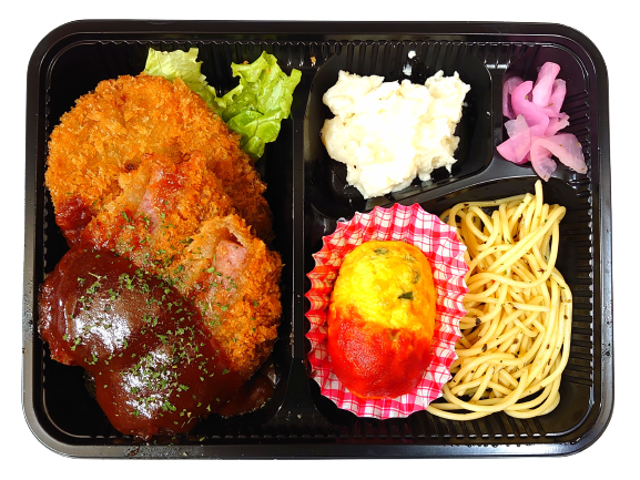 キャベツメンチ&超厚切ハムカツ