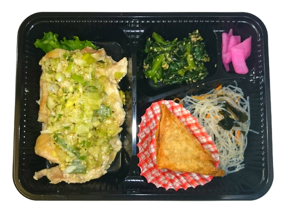 蒸し鶏ねぎ塩ダレ